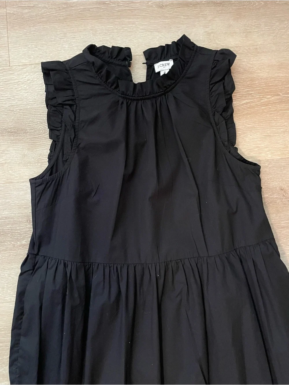 Black Tiered Midi Dress By J.Crew
